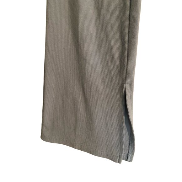 PacSun Girlfriend Split Flare Pants Size S Gray High Rise Elastic Waist Ribbed - Picture 6 of 8